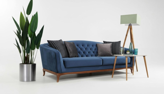 Luksusowa Sofa Projektowana Trzyosobowa Nowoczesna Kanapa Niebieskie Kanapy Meble Podkładka Loft Nowość