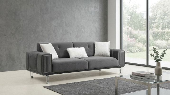 Luksusowa Sofa Projektowana Trzyosobowa Nowoczesna Kanapa Szare Kanapy Meble Podkładka Loft Nowość