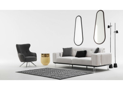 Zestaw sofowy Sofa Luxury 3+1 Siedziba Sofy Fotel Materiał Design Poduszka Siedziska Meble Nowe