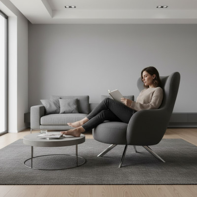 Fotel EarsFotel luksusowy 1 miejsce siedzące jednoosobowe Podkładka Siedziba Designer Material Modern