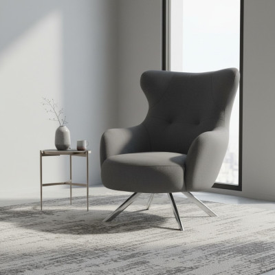 Fotel EarsFotel luksusowy 1 miejsce siedzące jednoosobowe Podkładka Siedziba Designer Material Modern