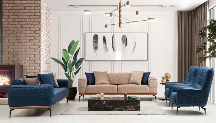 Zestaw sofowy Kompletny zestaw kanap 331 Siedziba Fotel Sofa Kanapy Zestaw mebli Nowy