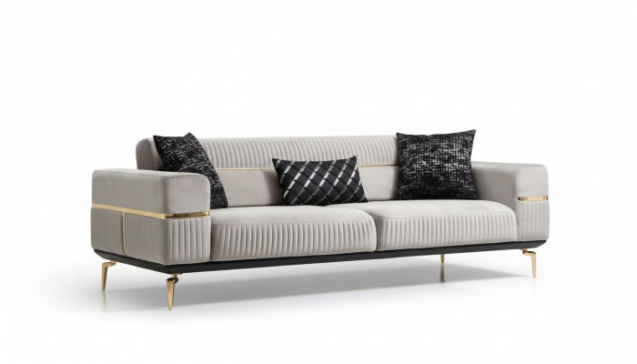 Luksusowa sofa trzyosobowa Podkładka Meble xxl Sofy duża kanapa Aksamit Meble Nowe