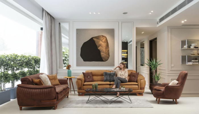 Zestaw sofowy Sofa Ustaw Kompletny zestaw wypoczynkowy 3+3+1 miejsce do siedzenia Fotel