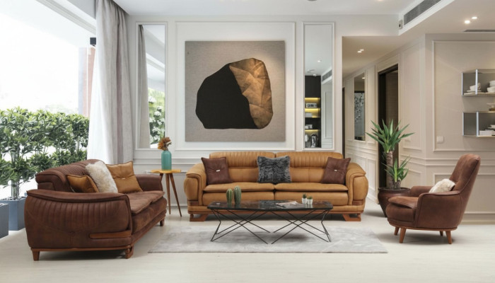 Zestaw sofowy Sofa Ustaw Kompletny zestaw wypoczynkowy 3+3+1 miejsce do siedzenia Fotel