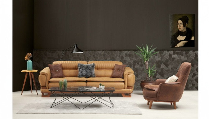 Ustawić Zestaw Sofowy Luksusowy Kompletny Zestaw Sofa 3+1 miejsce do siedzenia Fotel