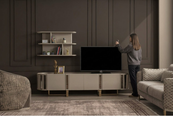 Jednostka ścienna rtv szafka pod telewizor Ustaw szafkę pod telewizor Kredens salon
