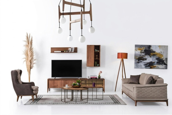 Luksusowy Zestaw sofowy Sofa Ustawić Sofy Fotel 3+1 miejsce do siedzenia Materiał Nowoczesny Design Nowość