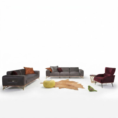 Zestaw sofowy Ustawić Sofę Fotel Sofy Kompletna Sofa Zestaw miejsca do siedzenia Materiał