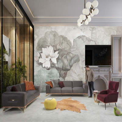 Luksusowa czteroosobowa sofa 4 miejsce do siedzenia salon poliestrowy nowoczesny materiał