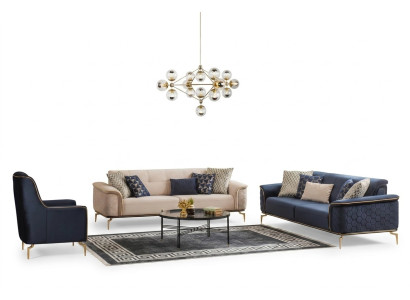 Zestaw sofowy Ustaw Sofy Sofa Fotel trzyosobowa 3+3+1 miejsce do siedzenia Materiał Grupa Neuu
