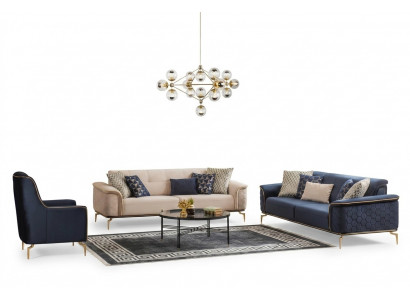 Zestaw sofowy Ustaw Sofy Sofa Fotel trzyosobowa 3+3+1 miejsce do siedzenia Materiał Grupa Neuu