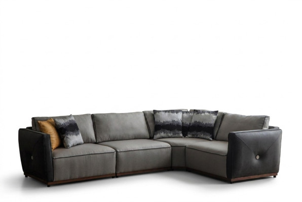 Salon Narożnikowa kanapa Sofy Sofa w kształcie litery L Narożnik sofa z tkaniny Luksusowy Materiał Zestaw narożny Nowość