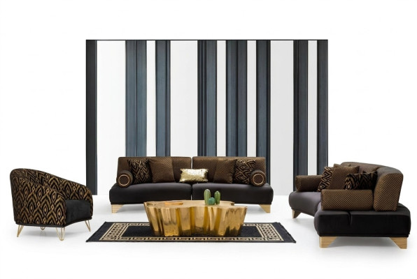 Zestaw sofowy Ustawić Sofy Sofa Fotel trzyosobowa 3+3+1 miejsce do siedzenia Materiał Grupa Nowość