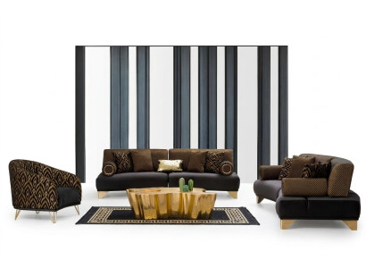 Zestaw sofowy Ustawić Sofy Sofa Fotel trzyosobowa 3+3+1 miejsce do siedzenia Materiał Grupa Nowość