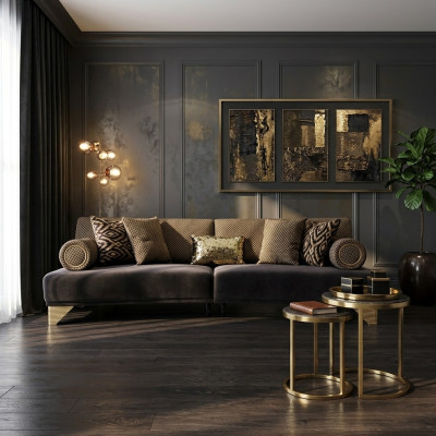 Sofa trzyosobowa 3 miejsce do siedzenia luksusowe sofy salon kanapa materiałowe kanapy 260cm meble