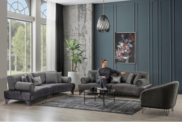 Luksusowy Zestaw sofowy Ustawić Sofy Sofa Fotel trzyosobowa 3+3+1 miejsce do siedzenia Materiał Nowy