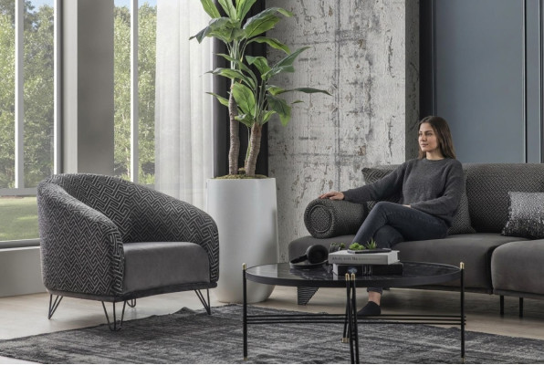 Fotel Sofa Jednoosobowa Kanapa Podkładka 1 Siedziba ClubFotel Materiał Nowoczesny Salon