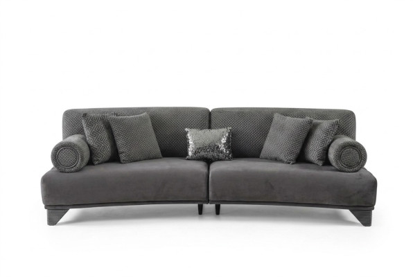 Luksusowa Sofa Trzyosobowa 3 miejsce do siedzenia Sofy Salon Zakrzywiona Kanapa Material Design Nowość