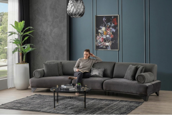 Sofa 5 miejsce siedzące Kanapa Sofa tapicerowana xxl Sofy Salon Materiał Duży Żywy krajobraz