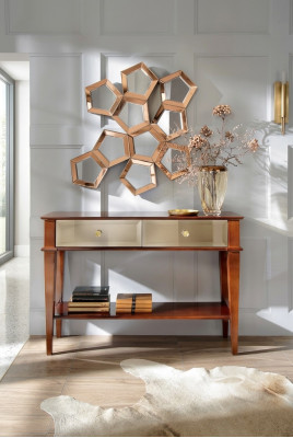 Stół konsolowy Sypialnia konsola Tabela Drewno Luxury Classic Kredens Brown Nowość