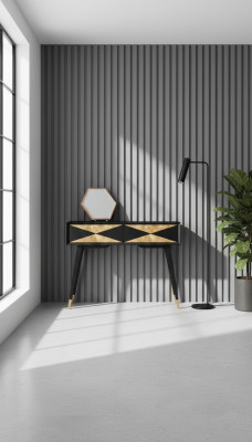 Stół konsolowy Tabela konsola Kredens stolik boczny Drewno Modern Luxury Gold Design