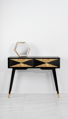 Stół konsolowy Tabela konsola Kredens stolik boczny Drewno Modern Luxury Gold Design