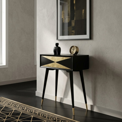 Tabela Stół konsolowy konsola Kredens Stolik boczny Drewno Modern Luxury Gold Design