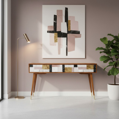 Stół konsolowy Tabela konsola Kredens Kredens Drewno Modern Luxury Design Meble
