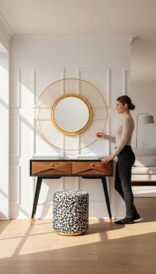 Stół konsolowy Tablica konsola Kredens stolik boczny Drewno Modern Luxury Brown Design