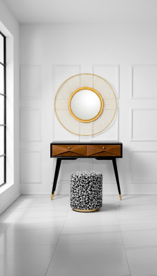 Stół konsolowy Tablica konsola Kredens stolik boczny Drewno Modern Luxury Brown Design