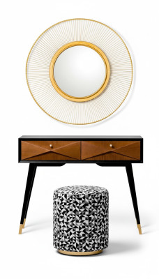 Stół konsolowy Tablica konsola Kredens stolik boczny Drewno Modern Luxury Brown Design