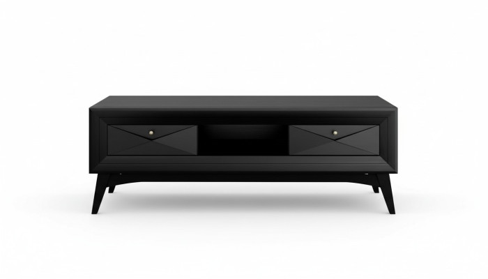 Szafka pod telewizor komoda Tabela salon nowoczesny design Drewno Czarny