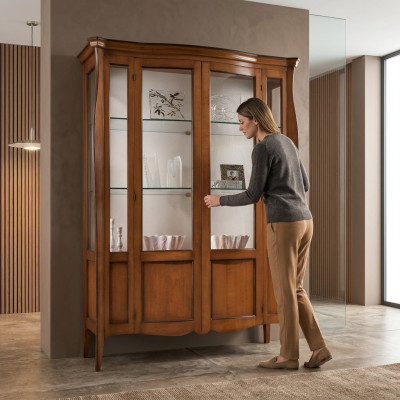 Gablota Szafki Witryny Szafa Drewno Szkło Meble Salon Classic Kredens