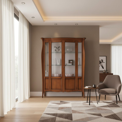 Gablota Szafki Witryny Szafa Drewno Szkło Meble Salon Classic Kredens