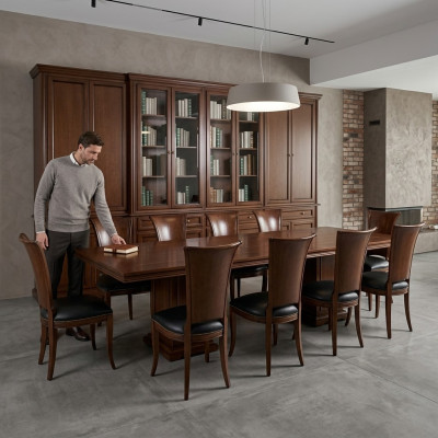 Wysokiej jakości Stół konferencyjny Zestaw Tabela 10x Krzesła Meble Drewno stoły Office Luxury