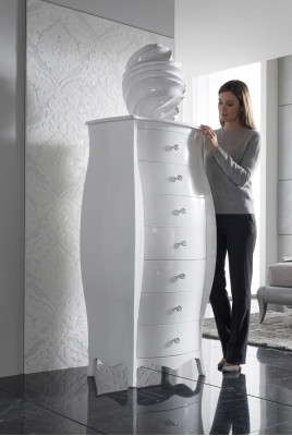 Luksusowe Kredens Szafki Komody Drewno Sypialnia Nowoczesny Design Biały Stil Duży