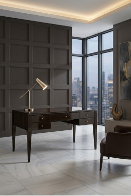 Biurko Tabela Office Biurko Biurko komputerowe Drewno Luksusowy brązowy design