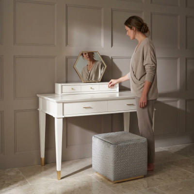 Toaletka Stół konsolowy konsola Tabela Luxus Drewno Sypialnia Biały Modern