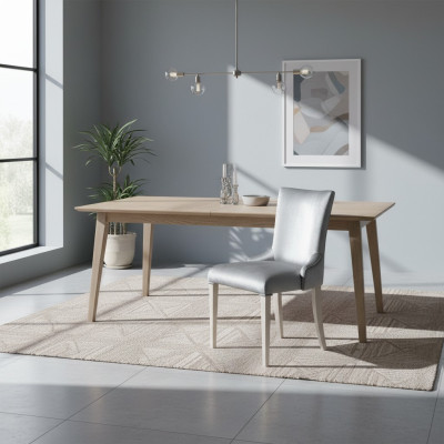 Krzesło do jadalni Krzesło Fotel miejsce do siedzenia jadalnia Krzesła Drewno Modern Luxury Silver