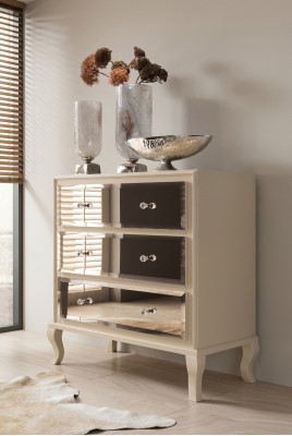 Kredens Kredens Szafa Designerska Luksusowa Szafki Komody Nowoczesny Beżowy Design