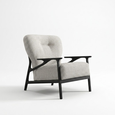 Fotel EarsFotel Nowoczesny Materiał Salon Poliester Biały Design