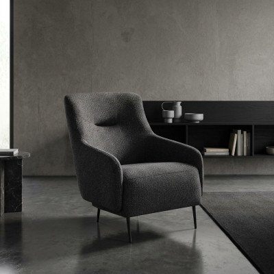 Fotel EarsFotel Nowoczesny Materiał Salon Poliester Szary Design Siedziba Nowy