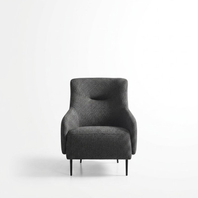 Fotel EarsFotel Nowoczesny Materiał Salon Poliester Szary Design Siedziba Nowy