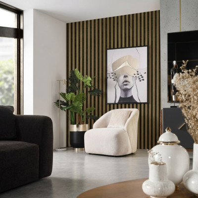 Fotel EarsFotel Nowoczesny Materiał Salon Poliester Biały Design Siedziba