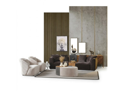 Zestaw sofowy 4 miejsce do siedzenia Fotel Sofa Czteroosobowa Nowoczesny Czarny Materiał Nowy