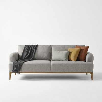 Nowoczesna sofa trzyosobowa 3 miejsce do siedzenia Sofy Design Szara Nowoczesny Materiał Poliester Nowość