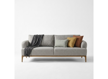 Nowoczesna sofa trzyosobowa 3 miejsce do siedzenia Sofy Design Szara Nowoczesny Materiał Poliester Nowość