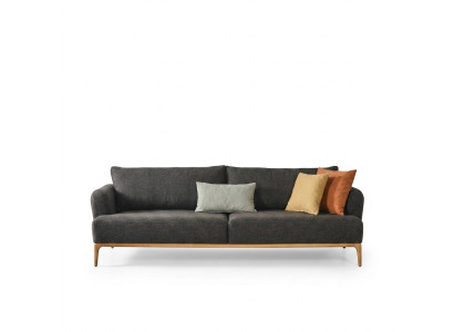 Sofa czteroosobowa 4 miejsce do siedzenia Sofy Nowoczesny Design Materiał Poliester Szary Nowość