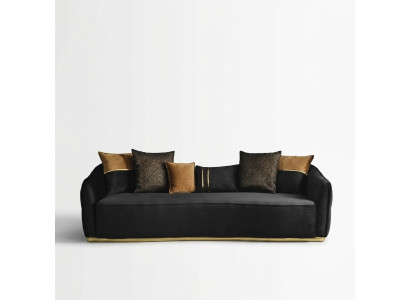 Sofa czteroosobowa Chesterfield o nowoczesnym designie 4 miejsca do siedzenia Materiał sofy Poliester Niebieski Nowość